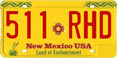 NM license plate 511RHD