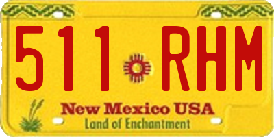 NM license plate 511RHM