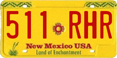 NM license plate 511RHR
