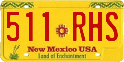 NM license plate 511RHS