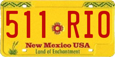 NM license plate 511RIO