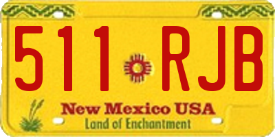 NM license plate 511RJB