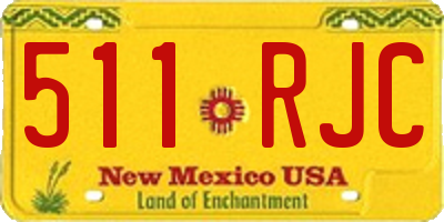 NM license plate 511RJC
