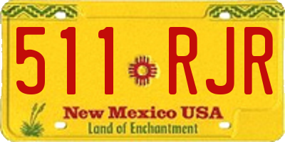 NM license plate 511RJR