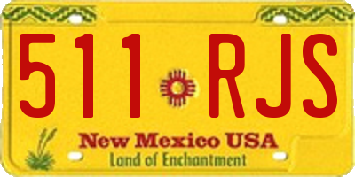 NM license plate 511RJS