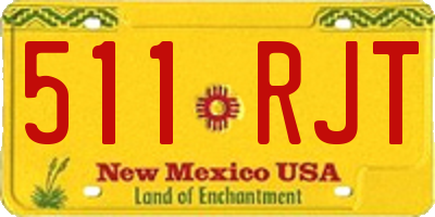 NM license plate 511RJT