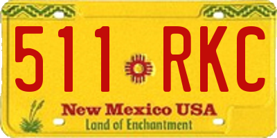 NM license plate 511RKC