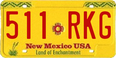 NM license plate 511RKG