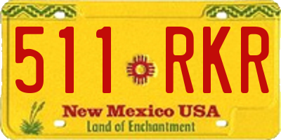 NM license plate 511RKR