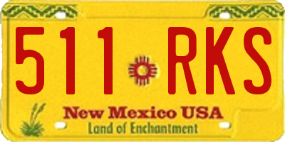 NM license plate 511RKS