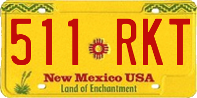 NM license plate 511RKT