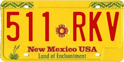NM license plate 511RKV