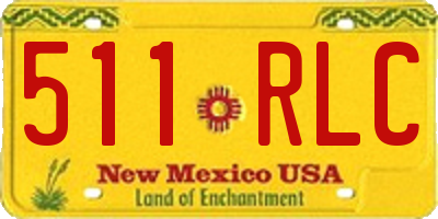 NM license plate 511RLC