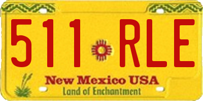 NM license plate 511RLE
