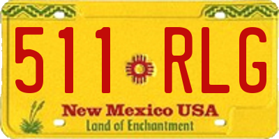 NM license plate 511RLG