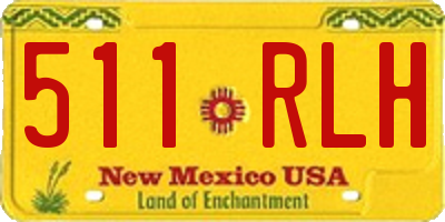 NM license plate 511RLH