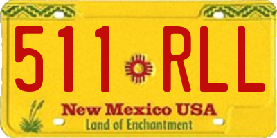 NM license plate 511RLL