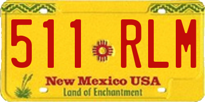 NM license plate 511RLM