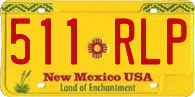 NM license plate 511RLP