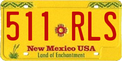 NM license plate 511RLS