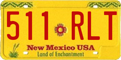 NM license plate 511RLT