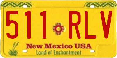 NM license plate 511RLV