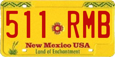 NM license plate 511RMB