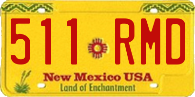 NM license plate 511RMD