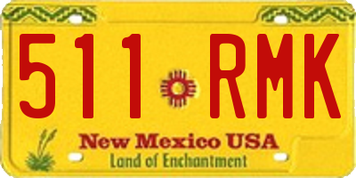 NM license plate 511RMK