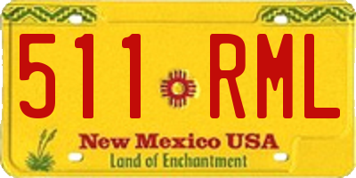 NM license plate 511RML