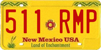 NM license plate 511RMP