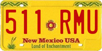 NM license plate 511RMU