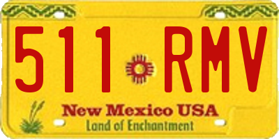 NM license plate 511RMV