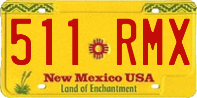 NM license plate 511RMX