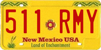 NM license plate 511RMY
