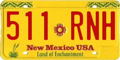 NM license plate 511RNH