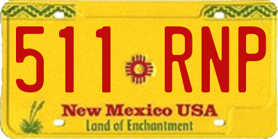 NM license plate 511RNP