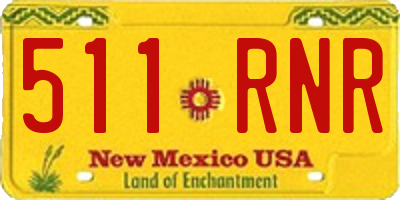 NM license plate 511RNR