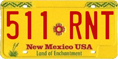 NM license plate 511RNT
