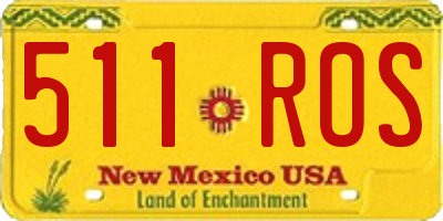 NM license plate 511ROS