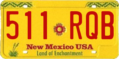 NM license plate 511RQB