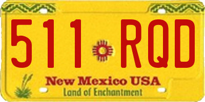 NM license plate 511RQD