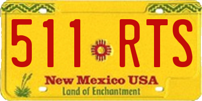 NM license plate 511RTS