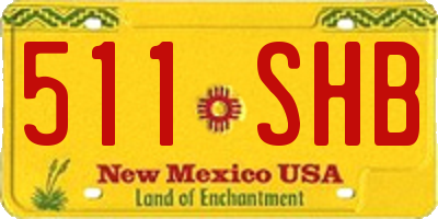 NM license plate 511SHB