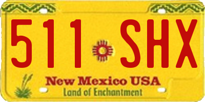 NM license plate 511SHX
