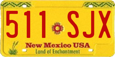 NM license plate 511SJX