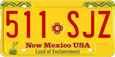 NM license plate 511SJZ