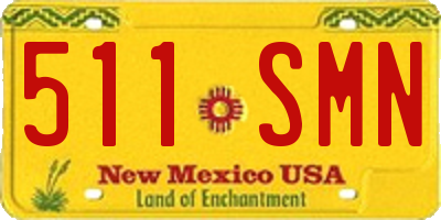 NM license plate 511SMN