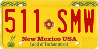 NM license plate 511SMW