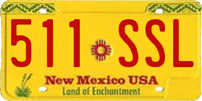 NM license plate 511SSL
